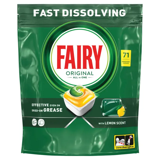 Automatinių indaplovių kapsulės FAIRY Ain1 Lemon, 71vnt