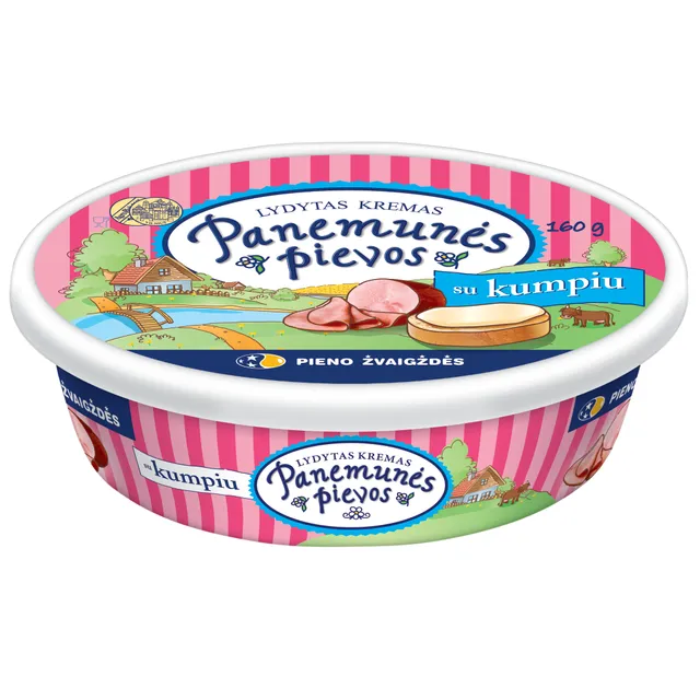 Lydytas kremas PANEMUNĖS PIEVOS su kumpiu, 22% rieb., 160 g