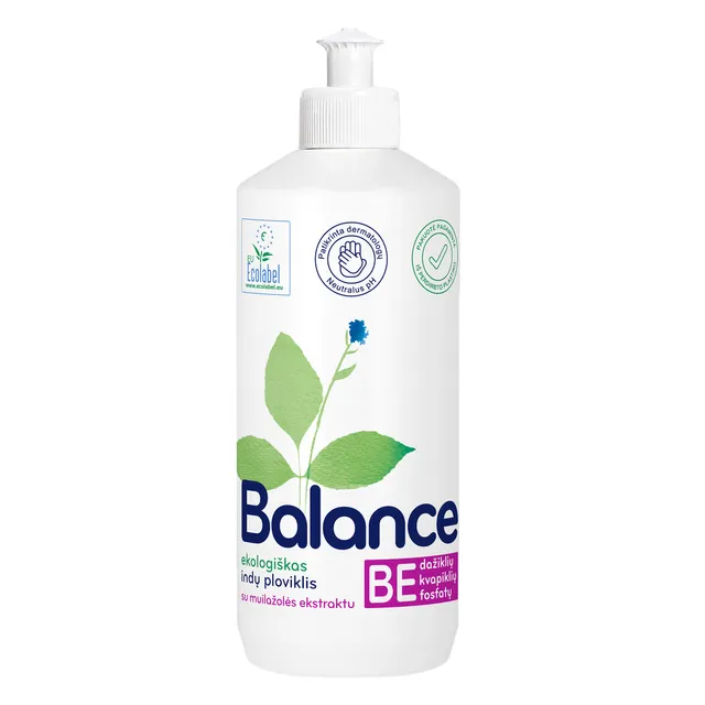 Indų ploviklis su muilažole BALANCE, 450 ml
