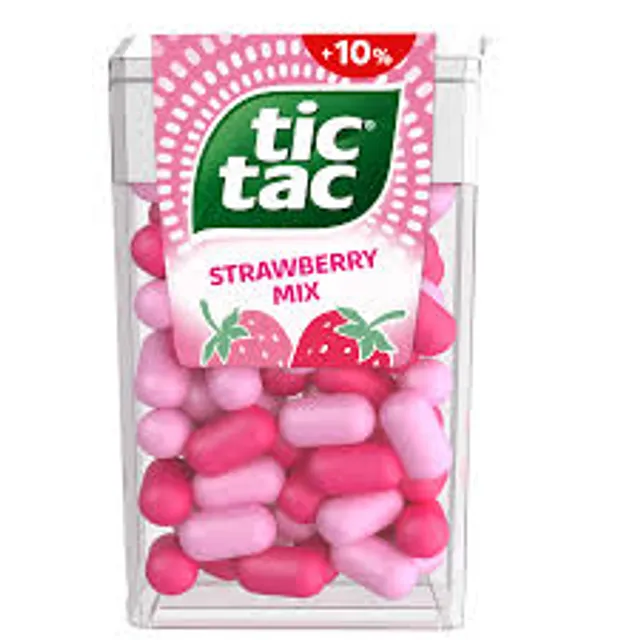 Saldainiai braškių mix TIC TAC, 54 g