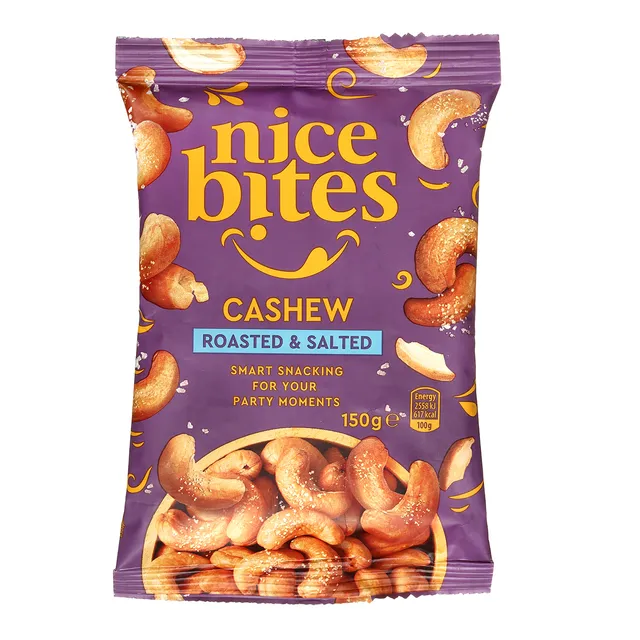Skrudinti ir sūdyti anakardžiai NICE BITES, 150 g