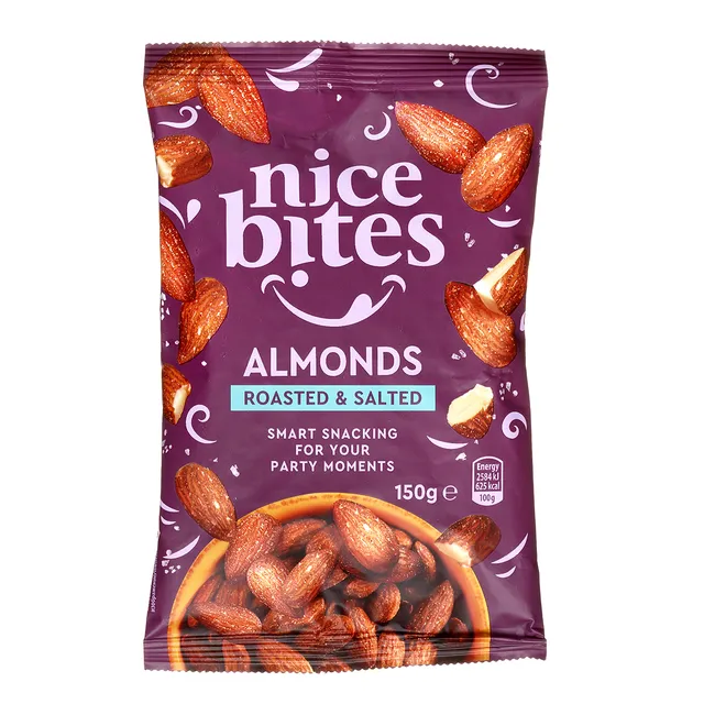 Migdolai skrudinti ir sūdyti NICE BITES, 150 g