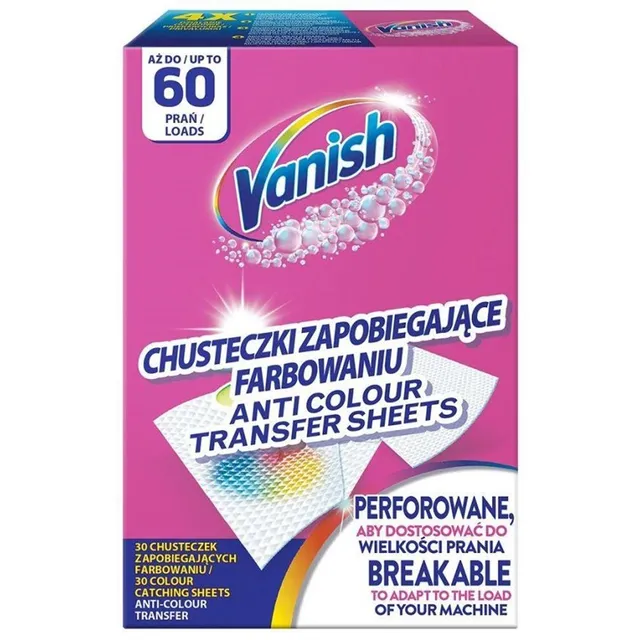 Skalbinių servetėlės VANISH, 30 vnt