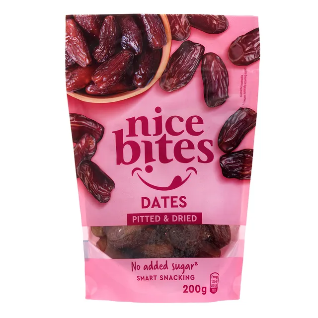 NICE BITES džiovintos datulės be kauliukų, 200 g