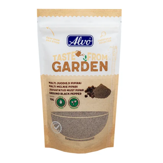 Malti juodieji piprai ALVO TASTE FROM GARDEN, 70 g