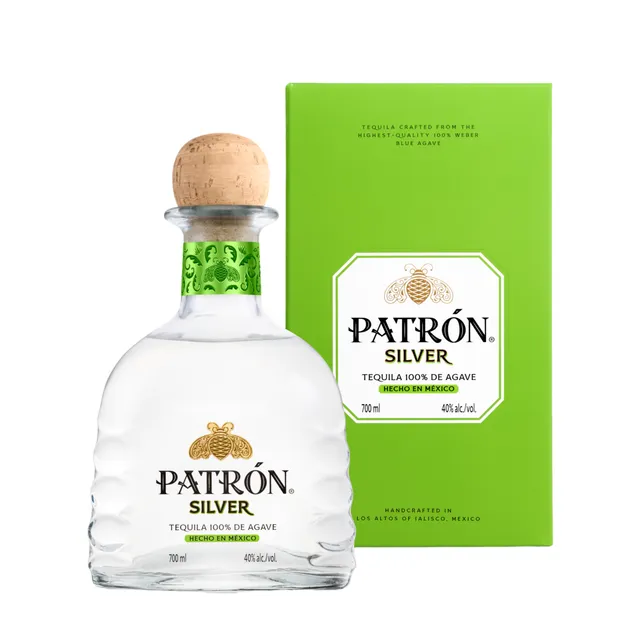 Tekila PATRON SILVER su dėžute 40%, 700 ml