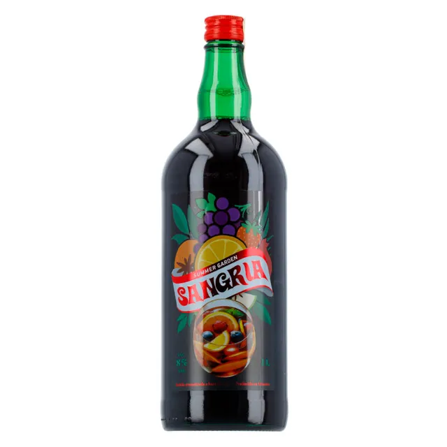 Raudonasis aromatizuotas vyno gėrimas SUMMER GARDEN Sangria (8%), 1 l