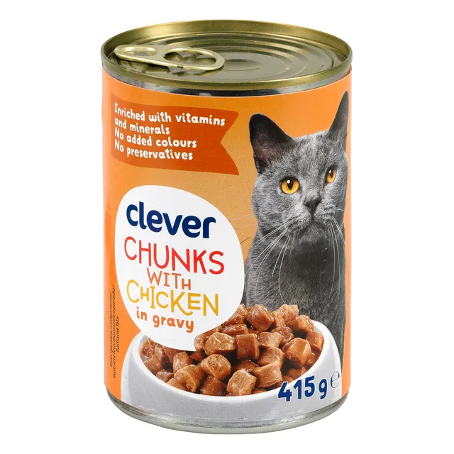 Vištienos gabaliukai padaže katėms CLEVER, 415 g