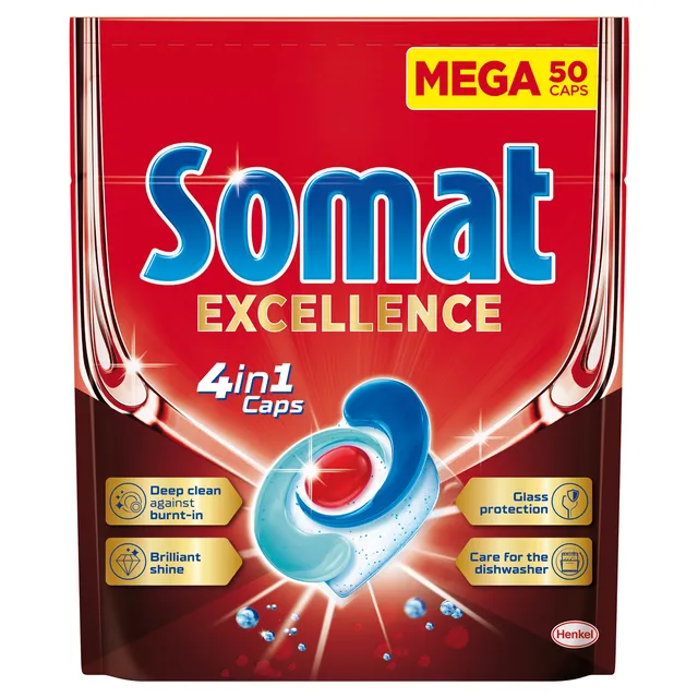 Indaplovių tabletės SOMAT Excellence 4in1 50vnt
