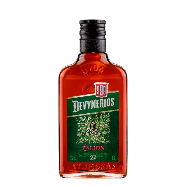 Balzamas spiritinis gėrimas ŽALIOS DEVYNERIOS 35%, 200 ml