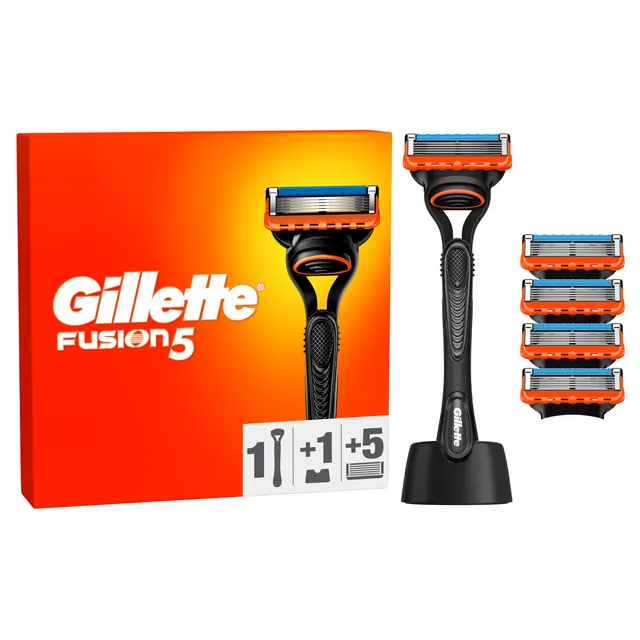Skustuvas GILLETTE FUSION + sk. galvutės 5vnt.