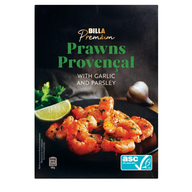 Šaldytos krevetės su provanso žolelėmis BILLA PREMIUM, 250 g