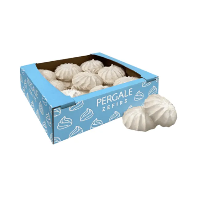 Vanilinio skonio zefyrai Pergalė, 505 g