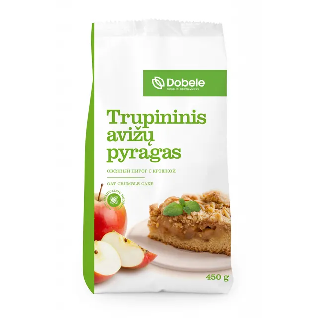 Trupininis avižų pyragas DOBELE, 450 g