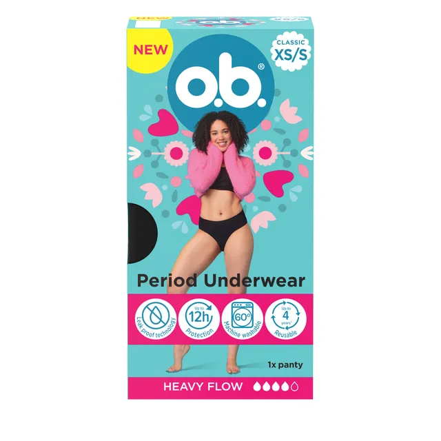 Menstruacinės kelnaitės O.B., xs/s, 1 vnt