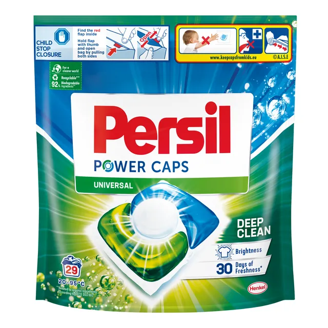Skalbimo kapsulės PERSIL POWER CAPS Universal, 29 skalbimai