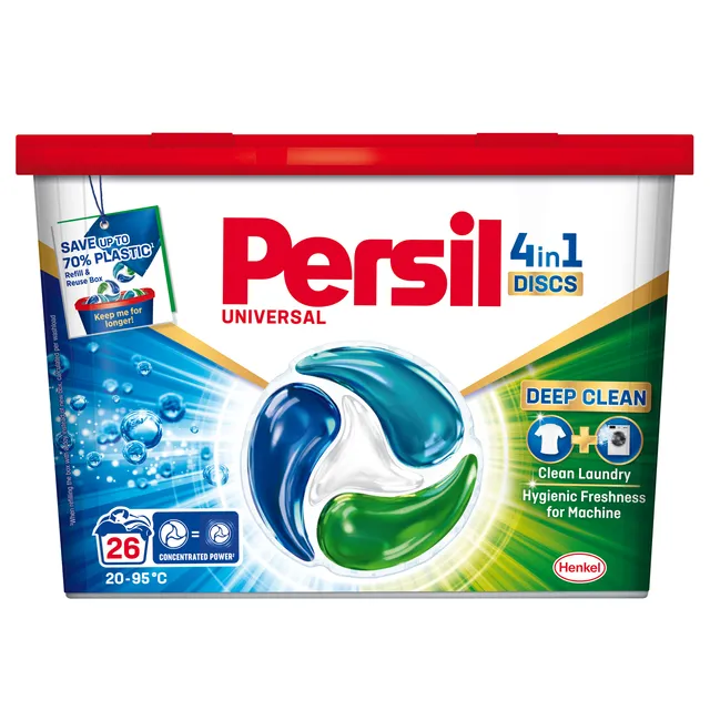 Skalbimo kapsulės PERSIL DISCS Universal 26 skalbimai