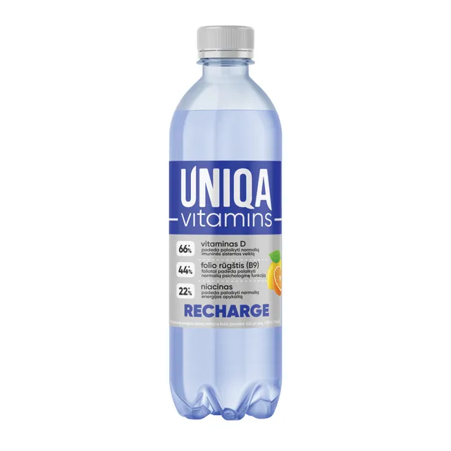 Gaivusis gėrimas citrinų skonio UNIQA Vitamins, 0,5 l