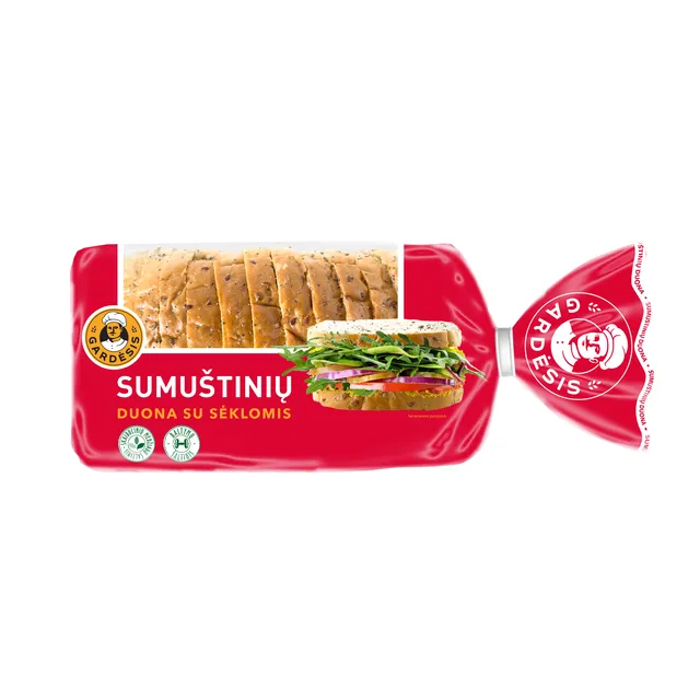 SUMUŠTINIŲ duona su sėklomis, 500g