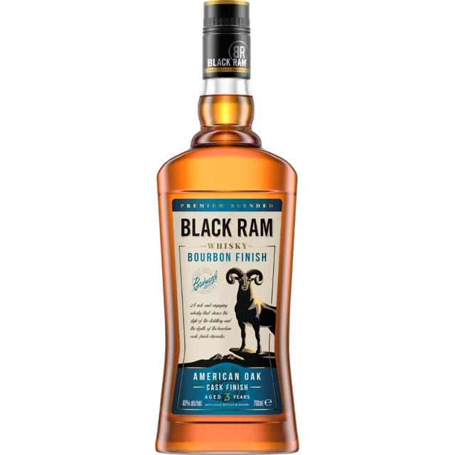 Black Ram viskis burbonas 40 %, 0,7 l