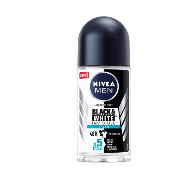 Rutulinis dezodorantas NIVEA MEN Black&White Fresh vyrams, 50 ml