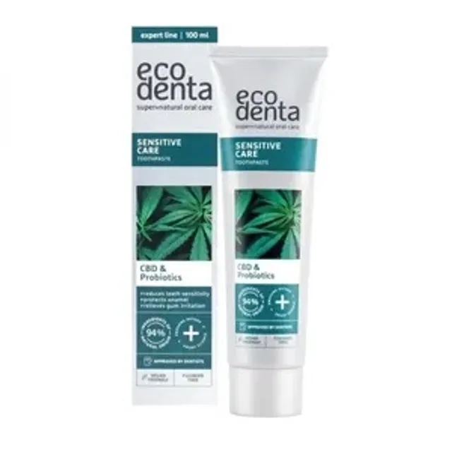 Dantų pasta ECODENTA su cbd ir probiotikais, 100 ml