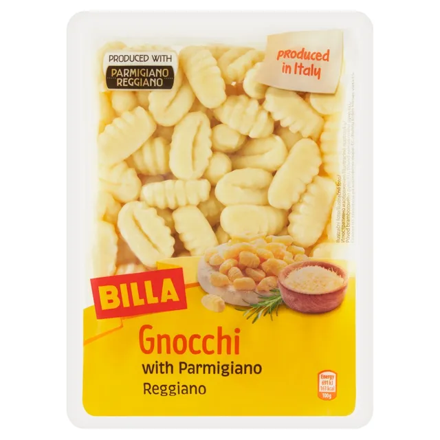 Bulvių virtinukai GNOCCHI su sūriu parmigiano reggiano BILLA, 500 g