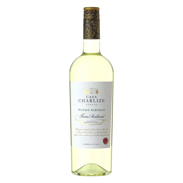Baltasis sausas vynas CASA CHARLIZE Pinot Grigio Terre Siciliance IGT (12%) 0,75 l