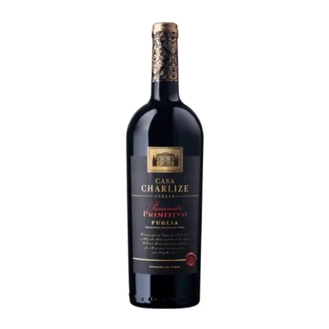Raudonasis pusiau sausas vynas CASA CHARLIZE Passonata Primitivo Puglia IGT (14%) 0,75 l