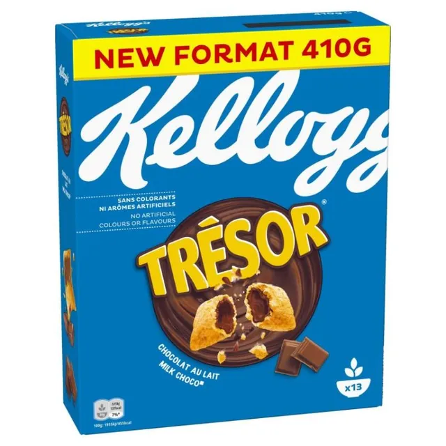 KELLOGG'S Tresor Milk Choco dribsniai, 410 g