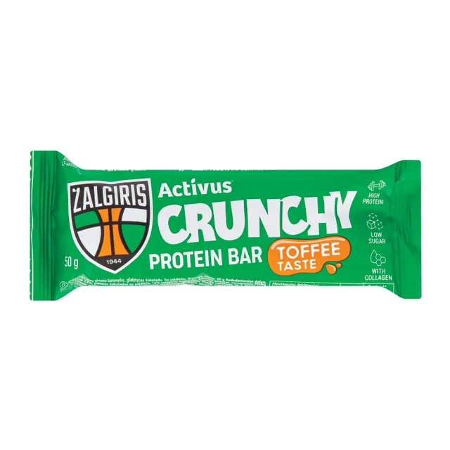 Baltyminis irisų skonio batonėlis ACTIVUS & Žalgiris, 50 g
