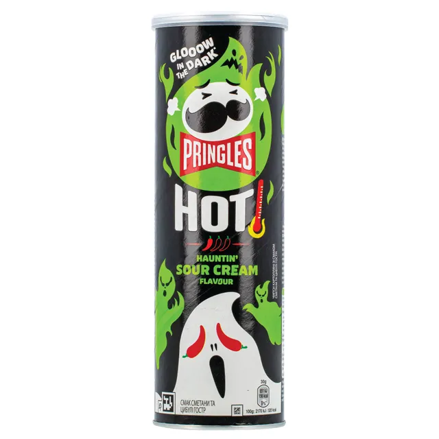 Užk. PRINGLES HOT KICKIN' SOUR CREAM, 160 g