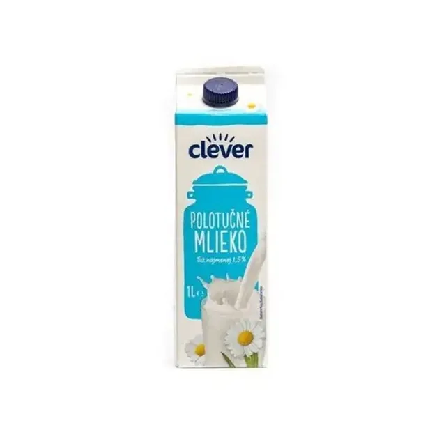 Uat pienas CLEVER 1.5%, 1 l