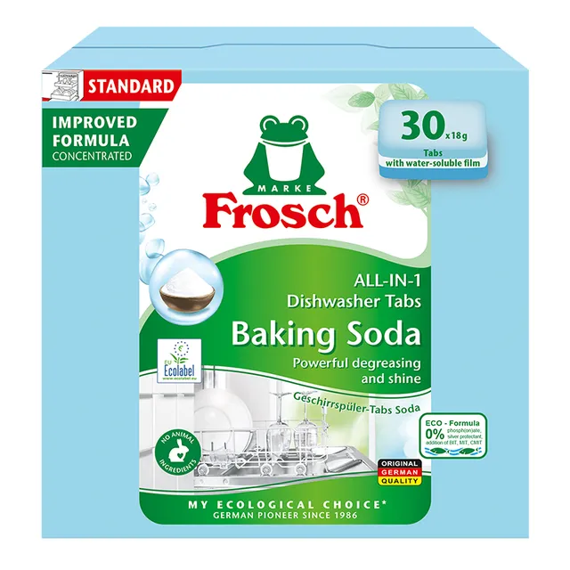 Tabletės su soda indų plovimo mašinai FROSCH, 30 vnt.