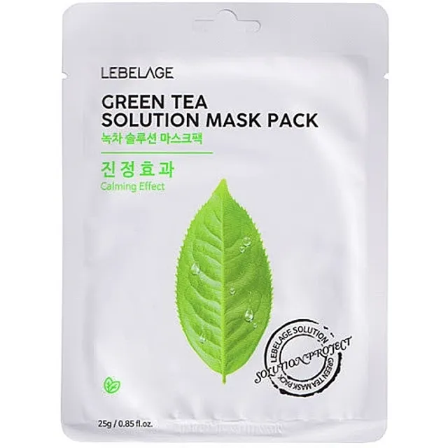 Lakštinė veido kaukė LEBELAGE LEBELAGE Green Tea 25g