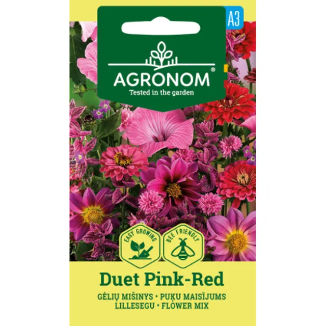 Sėklos gėlių mišinys duet pink-red AGRN