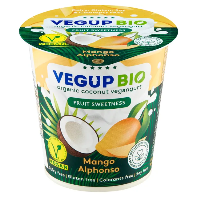 Ekologiškas kokosų desertas su mangais,VEGUP BIO, 140 g