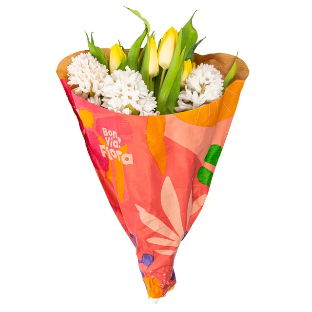 Skintos tulpės ir hiacintai BON VIA FLORA, 35 cm, 10 vnt