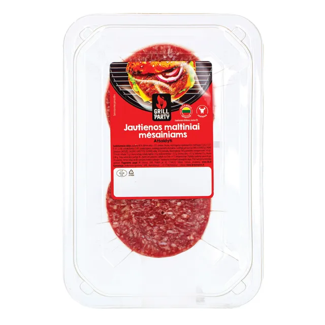 Jautienos burgerių paplotėliai GRILL PARTY, 220 g