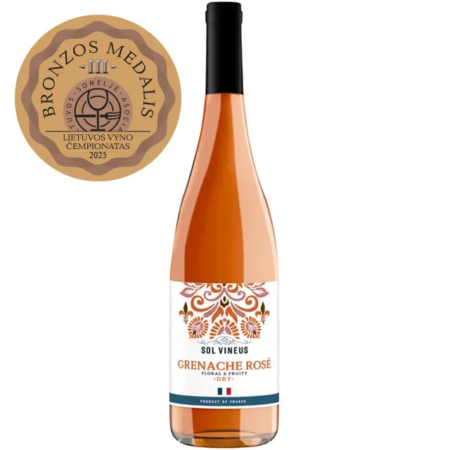 Rausvasis sausas vynas SOL VINEUS GRENACHE (12,5%) 0,75 l