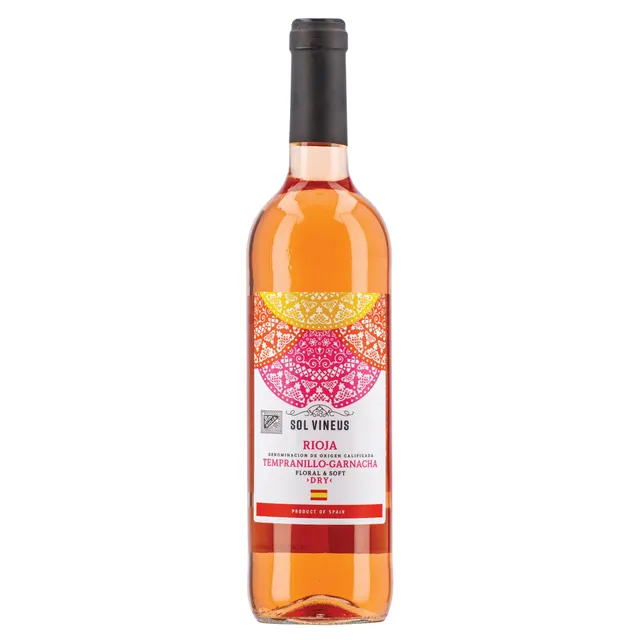 Rausvasis sausas vynas SOL VINEUS TEMPRANILLO-GARNACHA ROSE 13 % 0,75L