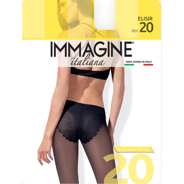 Moteriškos pėdkelnės IMMAGINE ELISIR 20 DEN, 5 dydis, spalva NATURE