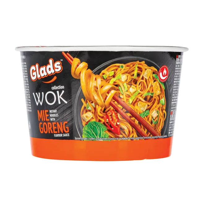 Kviečių makaronai Glads WOK Mie Goreng 95g