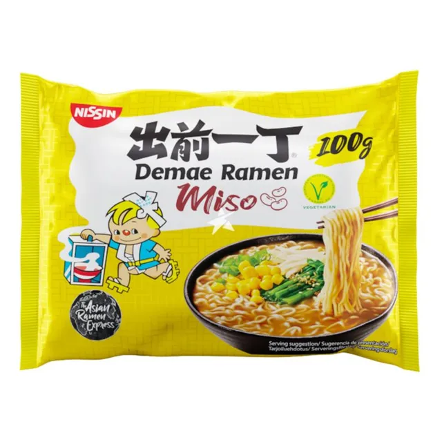 Greitai paruošiami makaronai NISSIN DAMAE, miso skonio, 100 g