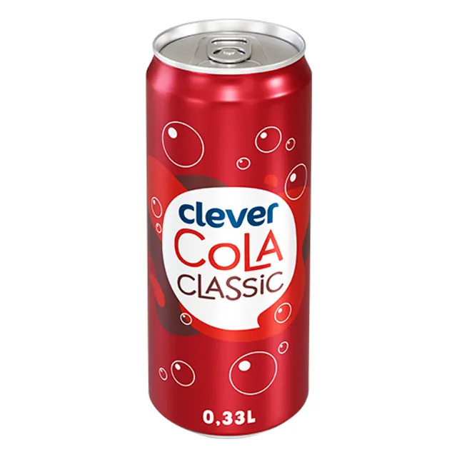 Cola skonio gazuotas gėrimas CLEVER, 0,33 l