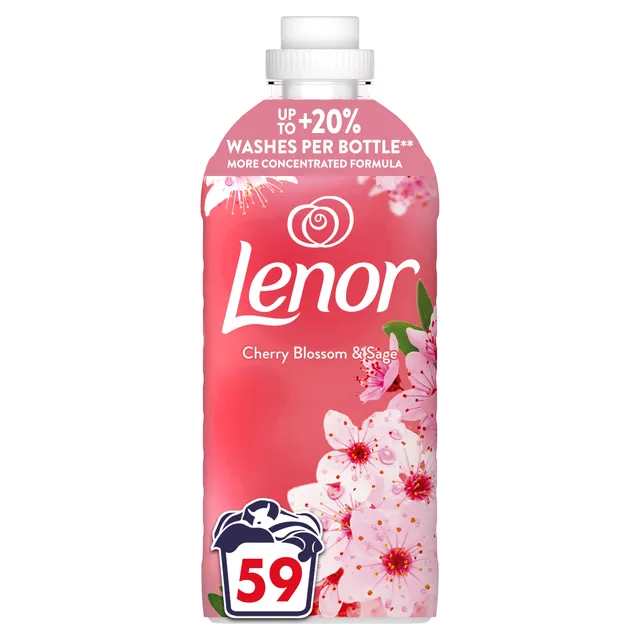 Minkštiklis LENOR Cherry Blossom & Sage, 59 skalb., 1239ml