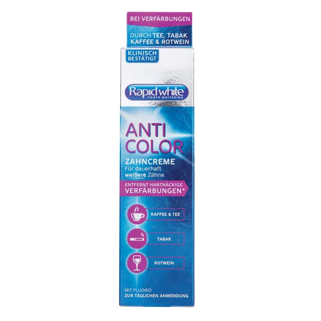 RAPID WHITE Anti Color dantų pasta, balinamoji, 75 ml