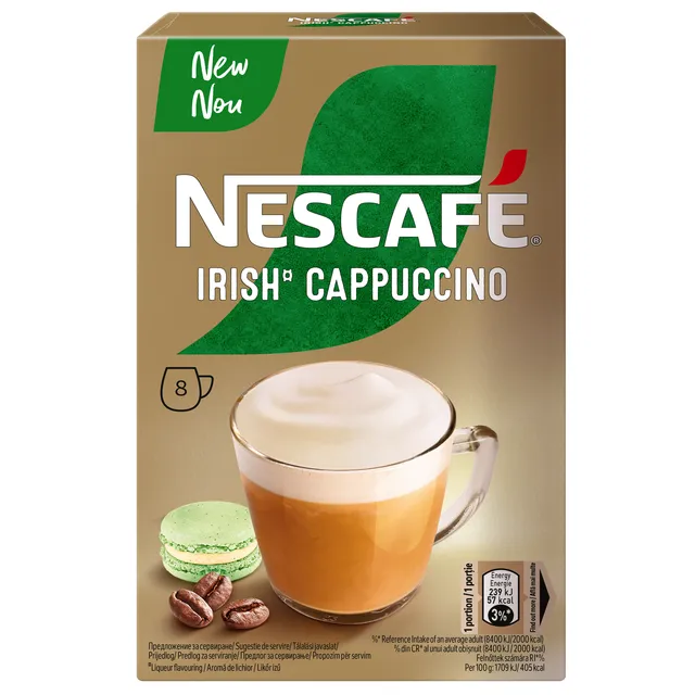 NESCAFÉ® CAPPUCCINO Irish tirpios kavos gėrimas dėžutėje (8x14g) 112g