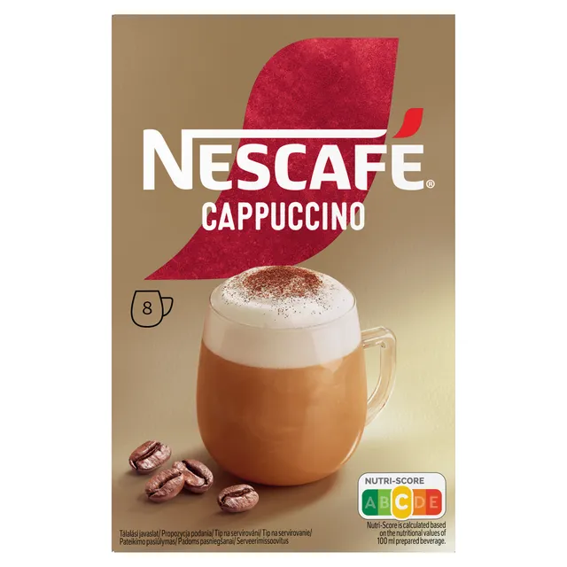 Tirpios kavos gėrimas NESCAFE CAPPUCCINO, 8 x 13,5 g