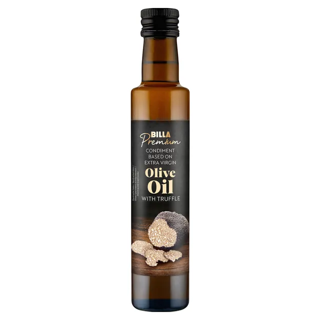 Extra Virgin alyvuogių aliejus su juodaisiais trumais BILLA PREMIUM, 250 ml